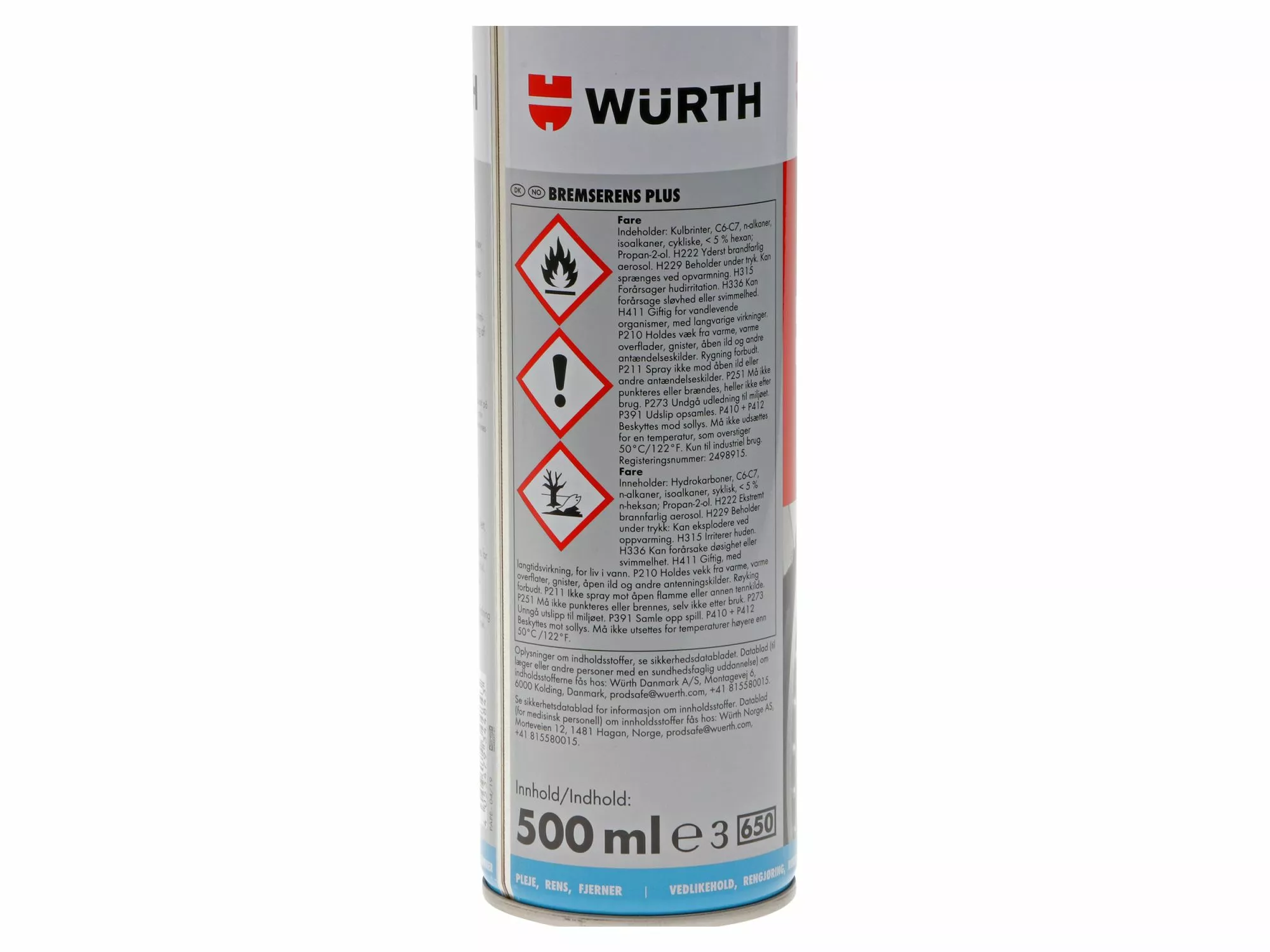 Würth Bremserens 500ml - Effektiv Rengøring til Bremser 4 Würth Bremserens 500ml - Effektiv Rengøring til Bremser - Image 2