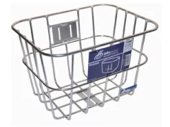 Bike Partner Roskilde Alu Silver Frontkurv, 27L - Holdbar og Støvsikker Cykelkurv